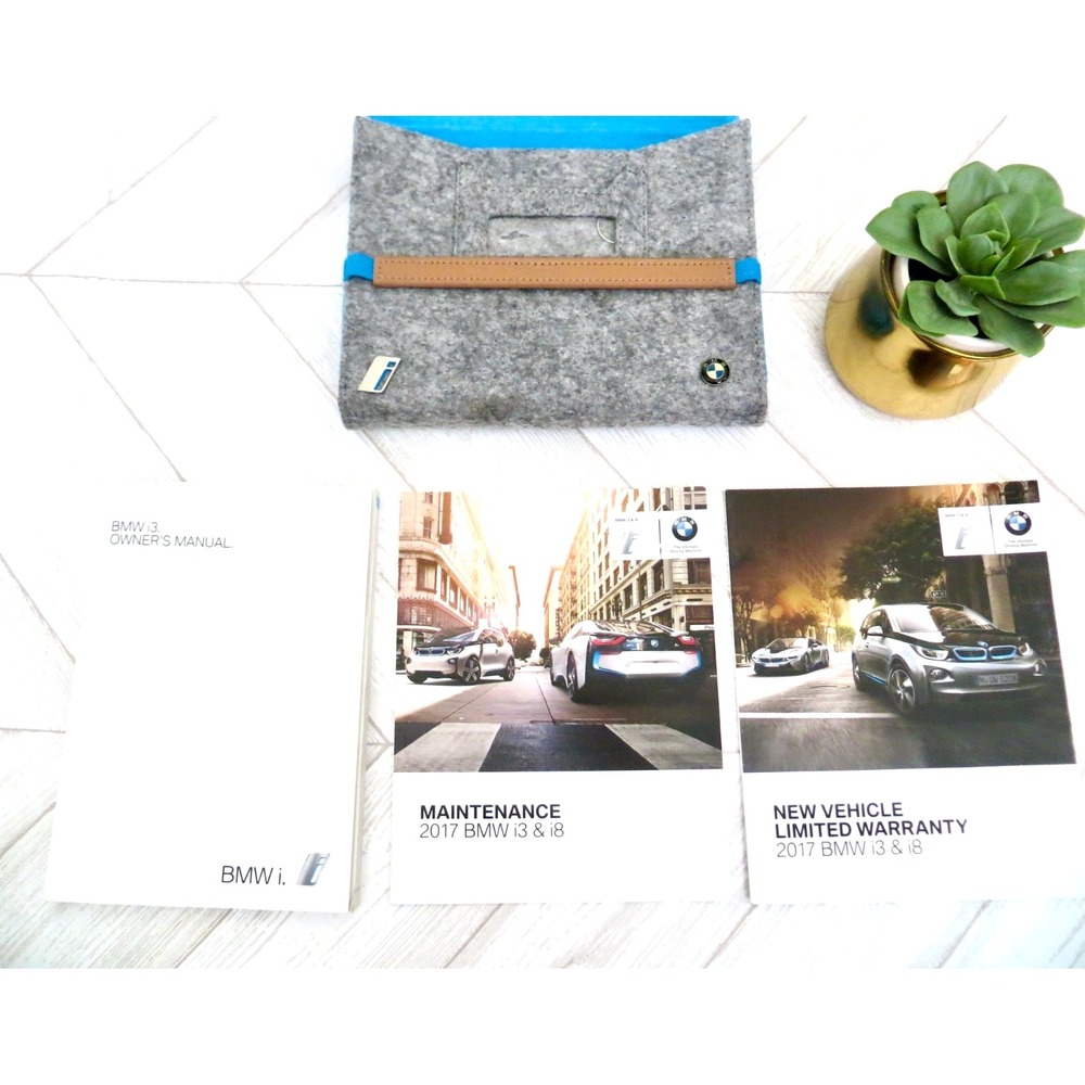 NEW! OEM 2017 BMW i3 EV Owners Manual Guidebook with Storage Case